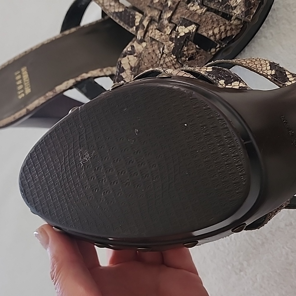 Stuart Weitzman Platform Snake Slides - image 3